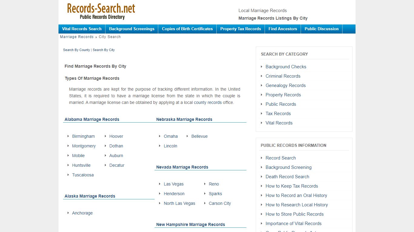 Local Marriage Records - Search Marriage Documents ...